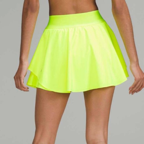 Lululemon Court Rival High-Rise Skirt Highlight Yellow Size 8 - Picture 4 of 9